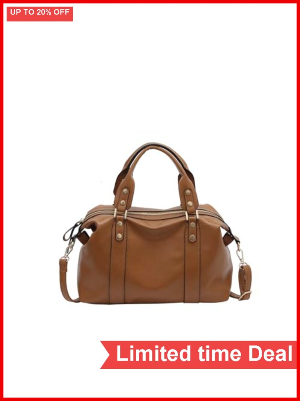 Vegan Leather Tote Bag for Women Satchel Shoulder Travel Purse with Compartments